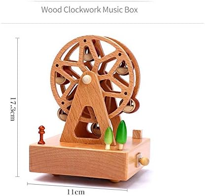 תיבת מוזיקת ​​עץ מעץ שיפטי קופסאות קופסאות מוזיקליות בנות מלאכת שעון חינם מתנה ליום הולדת חרוטה אביזרים לקישוט בית