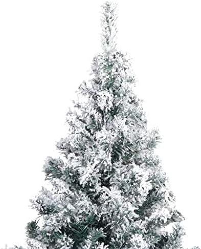 vidaxl עץ חג מולד מלאכותי עם שלג נוהר ירוק 82.7 PVC