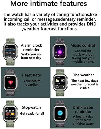 1.8 אינץ 'Bluetooth Call Watch Smart Watch, שעון גשש כושר עם מד צעדים דופק לחץ דופק מוניטור גשש שינה, בקרת מוסיקה,