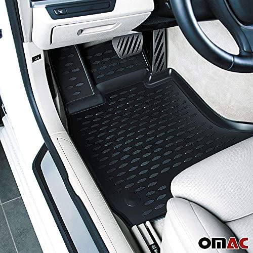 מחצלות רצפה של OMAC מתאימה לאאודי S5 RS5 2008 עד 2017, מושב בשורה קדמית ושנייה, סט אניה תלת מימד, כל מזג