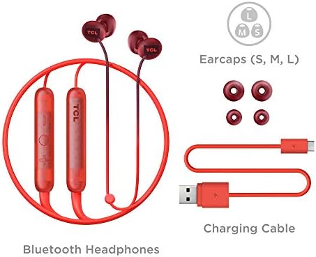 TCL SOCL300BT אלחוטי Bluetooth אוזניות אוזניות אוזניים עם בידוד רעש וסוללת הפעלה ארוכה במיוחד של 17 שעות, מיקרופון