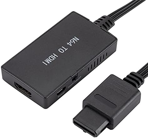 Famkit N64 ל- HDMI-Constrable Converter Cable Nin- נוטה 64 ל- HDMi- תואם תואם עבור N64/ SNES/ GC שחור