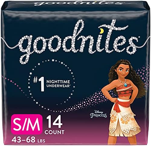 Goodnites Nightwime Stwetting תחתונים, בנות/M, 14 CT