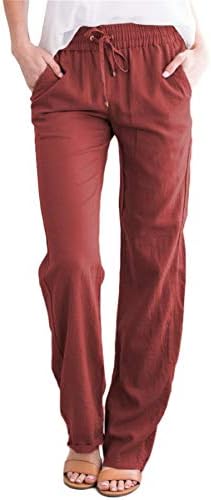 מכנסי טרנינג יוגה יוגה של Andongnywell רופפים טרקלין רגל מכנסי רגל רחבים אימון אימון רצים מכנסיים עם מכנסי כיסים