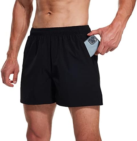 Feekwys 5 מכנסיים אתלטי ריצה קצרים מהיר אימון יבש מכנסי כושר קצרים