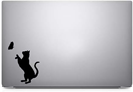 Bargain Max Decals חתול פרפר מדבקות מחשב נייד מכונית נייד 5.5