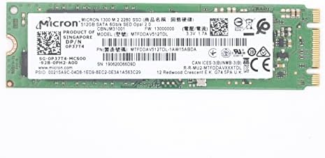 EBID-DEALZ החלפה ל- 512GB SATA M.2 Solid State Drive Micron 1300 MTFDDAV512TDL-1AW1ZABYY P37T4