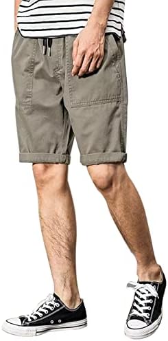 מכנסיים קצרים של מטען פולנהדלט לגברים, מכנסי מטען לגברים קצרים מגרש נינוח בכושר קל משקל חיצוני עם כיסים עמוקים
