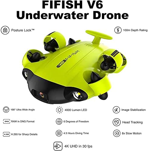 Skyteey Drone מתחת למים, מנעול תנועה-כיוונית-כיוונית ומנעול יציבה, עם מצלמת UHD של 4K, מסלול ראש VR, נוריות LED של 4000LM,