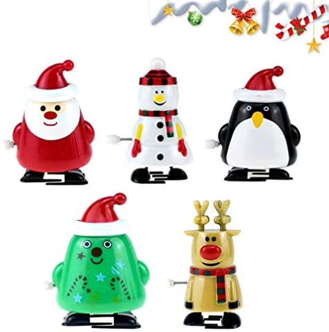Gadpiparty גרב גרבי מתנות לחג המולד מסתיים צעצועים שעון חג שעון צעצוע סנטה שלג אייל אייל פינגווין צעצוע