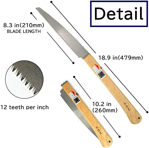 קאקוגן יפן טבעי עץ ידית מתקפל מסור יפן עשה קל משקל סכין-קצה שיניים