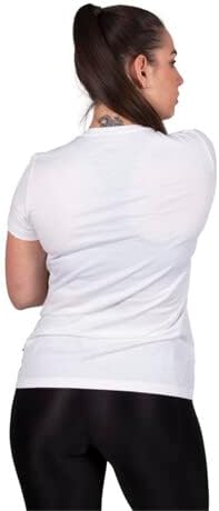 PUMA נשים לוגו קטן של חולצת טריקו צוואר שרוול קצר
