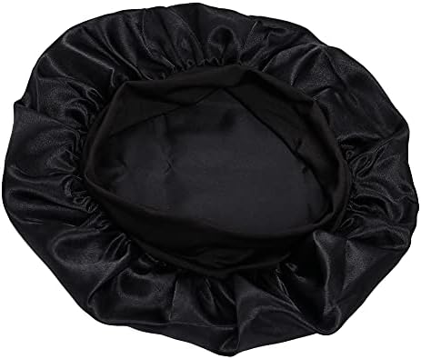 Uuyyeyo 2 PCS רצועה רחבה כובע סאטן שינה שינה מכסה שינה כובעי שינה שינה לנשים