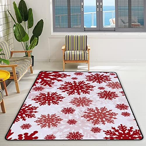 Xollar 60 x 39 בשטיחים גדולים של ילדים גדולים רטרו פתיתי שלג אדומים משתלת רכה שטיח פליימת לתינוקות לחדר שינה