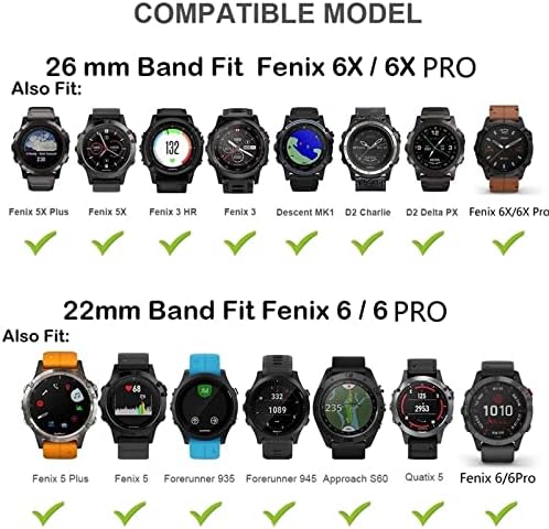 Ahgdda החדש 26 22 ממ רצועת Watchband עבור Garmin Fenix ​​6x 6S Pro 5S Plus 935 3 HR צפה מהיר שחרור מהיר של Silicone Easyfit