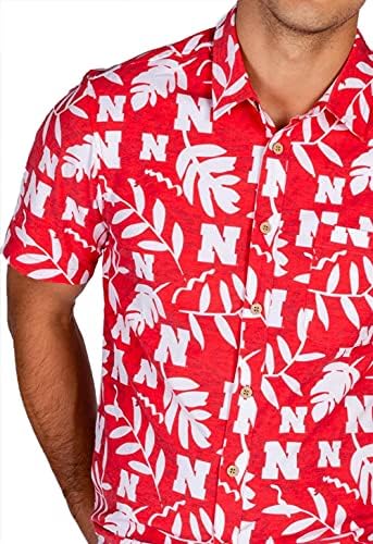 Tellum and Chop/Shinesty גברים נברסקה קורנהוסקר חולצה הוואי עלים עלים חולצות חוף