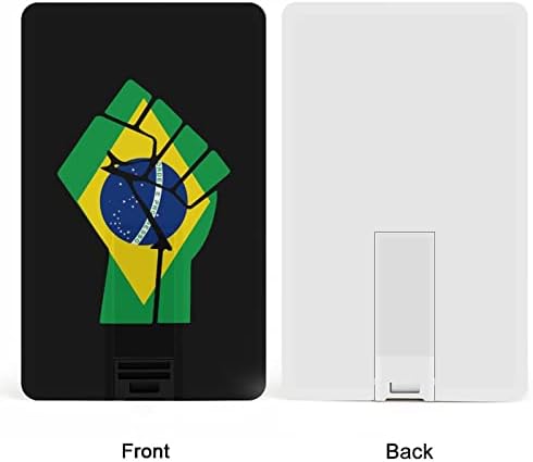 דגל ברזיל התנגד ל- USB כונן אשראי עיצוב כרטיסי USB כונן פלאש U כונן אגודל דיסק 64 גרם
