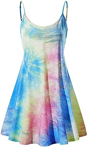 עניבה צבע פרחוני הדפסת קאמי שמלת צוואר שרוולים מיני קצר שמלות מקרית מתאים חוף מסיבת פטיט שמלה