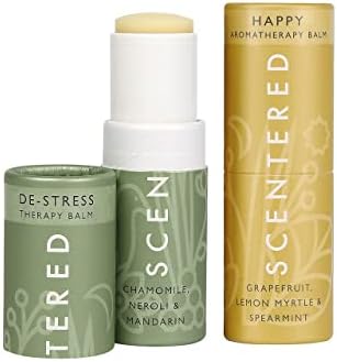 Spensed De -Stress & Addy Aromatherapy Balm Stick Bundle - סט של 2 - תומך בהרפיה ורוגע - מקדם חיוביות ואושר