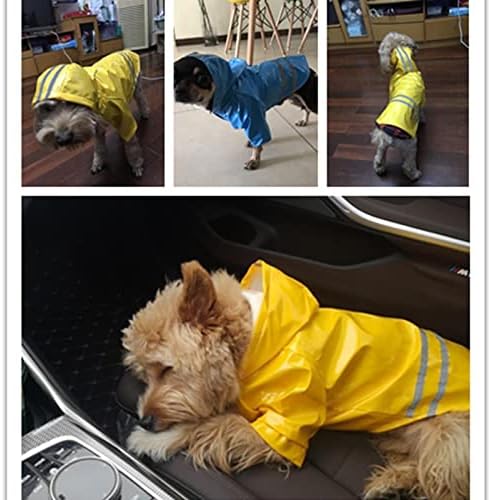 מעיל גשם של כלב רצועת רצועה רפלקטיבית גור עם גוד גשם טדי ביצ'ון חיית מחמד מחמד גשם XL שחור