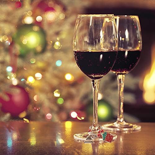 חג המולד דקור המולד דקור חג נושאים יין זכוכית קסמי יין טעימות מסיבת קישוט אספקת 12 יחידות שמפניה זכוכית