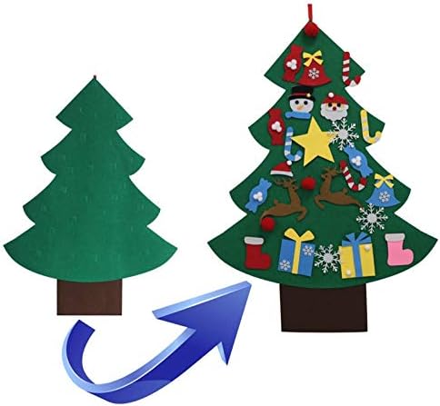 עץ חג המולד של DIY, עץ חג המולד מלא מלאכותי, קישוטים תלויים קישוטים לחג המולד למתנות לשנה החדשה צעצועים לילדים