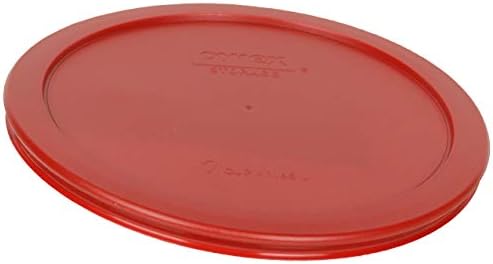 פיירקס 7402-מחשב 6/7 כוס פרג אדום עגול פלסטיק מזון אחסון מכסה תוצרת ארצות הברית