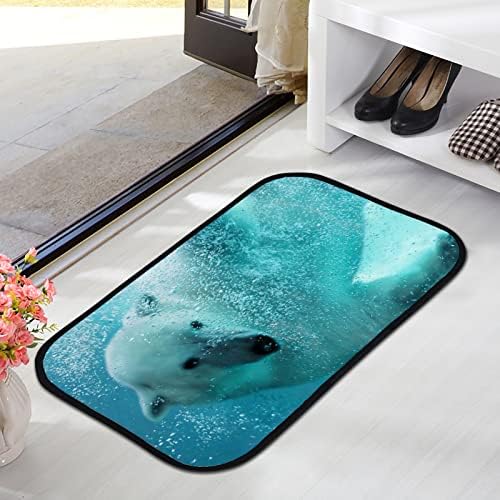 Vantaso דלת אמבטיה רכה שטיח שטיח קוטב דוב תחת מים ללא החלקה מחצלות כניסה