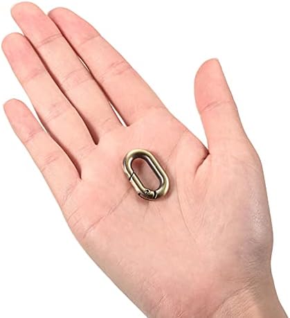 טבעת סגלגל קפיצי של Uxcell, 4 יחידות 0.98 אינץ 'עגול קפיץ קליפ קליפ טריגר אבזם מקירינג אבזם לשקיות רודפים מחזיק מפתחות,