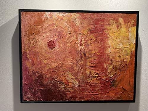 ואלס גומז אמנייס ציור שמן אדום על בד ממוסגר-בעבודת יד במקסיקו