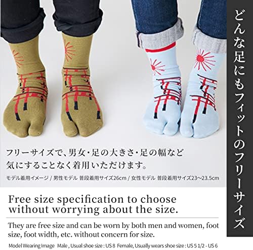 גרבי טאבי של נורן יפנית גרבי כפכפים גרביים מיוצרים בגרבי הדפס יפן/סנדאל