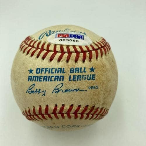 משחק קן גריפי ג'וניור 1989 טירון חתום משחק נעשה שימוש בבייסבול אמריקאי בייסבול PSA DNA - משחק MLB נעשה שימוש בייסבול