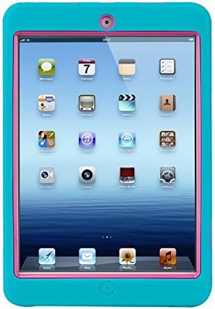 H&T 3 IN1 היברידי סיליקון בלינג קריסטל מארז Apple iPad Mini 3/2/ 1 - כחול+רוז'ר