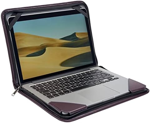 מארז מסנג'ר מחשב נייד עור סגול סגול - תואם ל- HP Envy 13 -BA1014NA 13.3 מחשב נייד