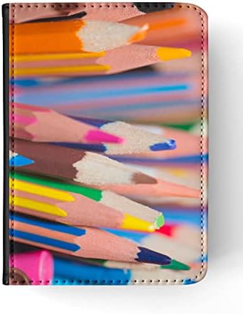 עפרונות צבעוניים של קשת מס '2 כיסוי מארז טאבלט פליפ עבור Apple iPad Mini