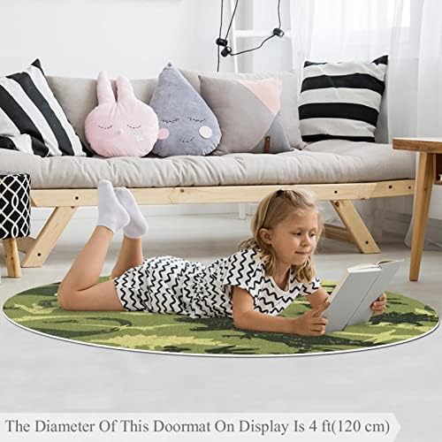 Llnsupply ילדים עגולים לילדים שטיח שטיח דינוזאור דפוס משתלת כרית שטיח כרית משחק רכה מתקפלת משחק שטיח זוחל גדול