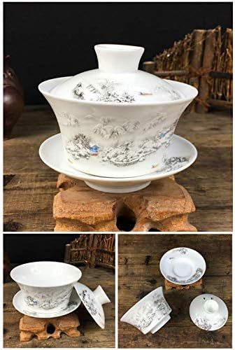 Paynan 220ML Jingdezhen Ceramic Ceramic Gaiwan כוס תה בעבודת יד טורין קערה אביזרים סט תה סיני