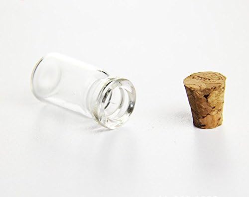 Lasenersm 10 pcs/10 מל מדגם ריק בקבוקי זכוכית צנצנות צנצנות מיכל מארז עם פקקי פקק לחתונות הודעה על המסיבה