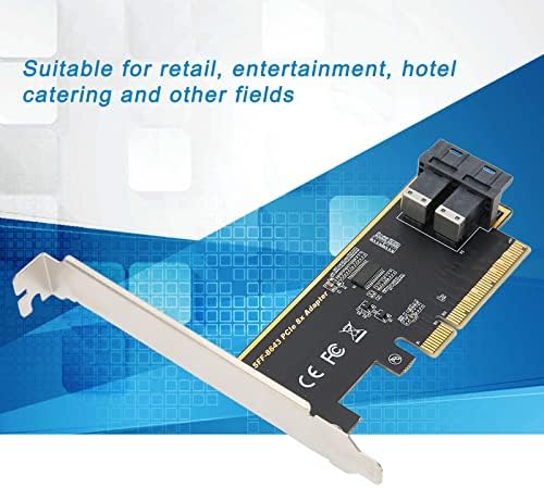 ASHATA PCIE X8 לכרטיס מתאם U.2, PORT DUAL MINI-SAS HD CARD מתאם PCIE לשולחן העבודה המקובל