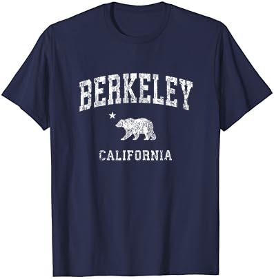 ברקלי קליפורניה CA וינטג 'חולצת טריקו לעיצוב ספורט במצוקה