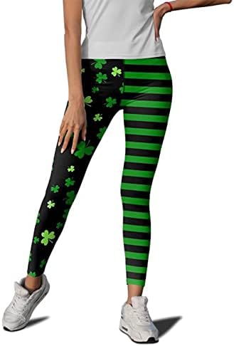 Vickyleb פילאטיס חותלות הדפיס מרפידים מפעילים מזל מכנסיים טובים מכנסיים ירוקים לנשים למכנסי יוגה מכנסי יוגה קטנים