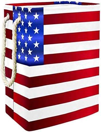 יוניסי הניצוץ אמריקאי דגל כביסת עמיד למים מלוכלך בגדי סל כביסה מתקפל סל כביסה