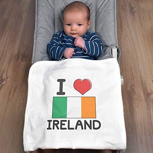 Azeeda 'אני אוהב את אירלנד' שמיכה / צעיף כותנה כותנה