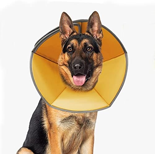 כלב קונוס צווארון מתנפח, כלב התאוששות צווארון לאחר ניתוח, רך כלב קונוסים עבור בינוני גדול כלבים, עצם בלתי