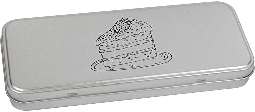 Azeeda 'פרוסת עוגת תות' מתכת כתיבה מתכתית פח/קופסת אחסון