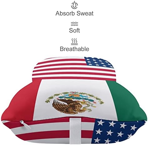 ארהב דגל מקסיקני מכונית צוואר כריות זיכרון קצף כרית ראש רכה מנוחה לנהיגה בכיסא משרד 2 חבילה