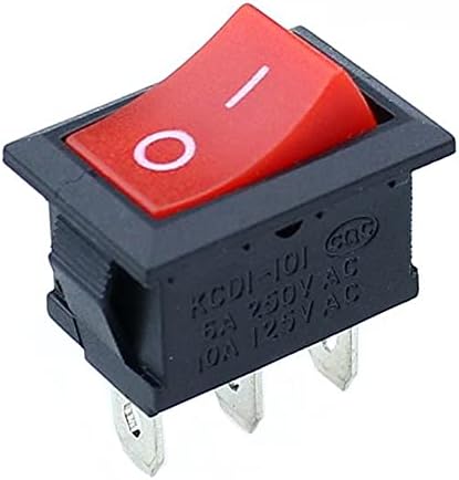Scruby 5 PCS KCD1 רוקן רכב אדום רכב מתג כפתור 2pin 3pin 6a 220V 10a 125V כפתור 15 * 21 ממ