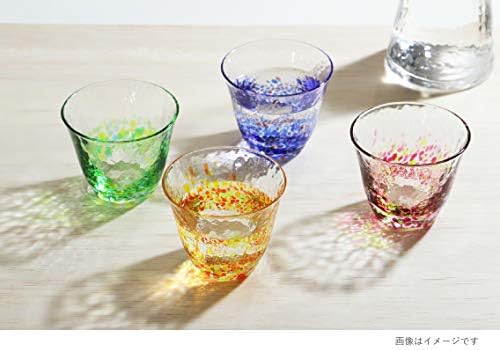 東洋 佐々 木 ガラス Toyo Sasaki Glass CN17703-D02 זכוכית סאקה קרה, צבע מים, כוס, צבע שמיים, מדיח כלים בטוח, מיוצר ביפן, 2.7 פל
