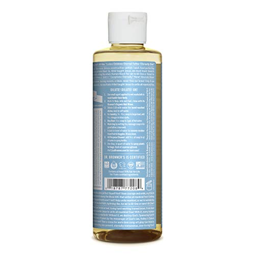 ברונר ' ס-סבון נוזלי טהור-קסטיליה - עשוי בשמנים אורגניים, שימושים 18 ב -1: פנים, שיער, כביסה, כלים, לעור רגיש, תינוקות, ללא