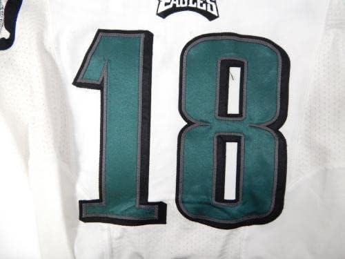 2014 Philadelphia Eagles Jonathan Krause 18 משחק הונפק ג'רזי לבן 40 DP29171 - משחק NFL לא חתום משומש
